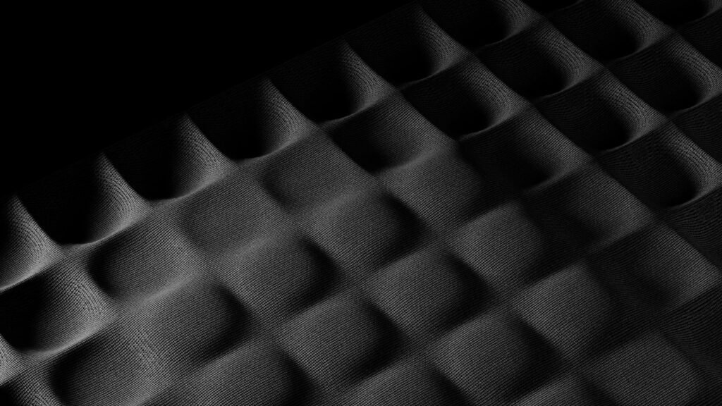 Surface de mousse acoustique alvéolée
