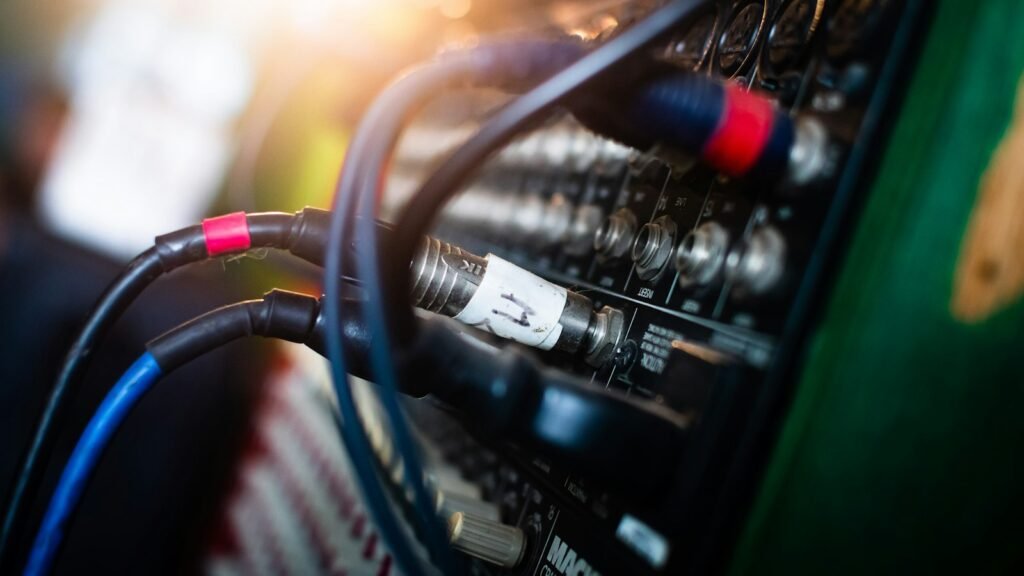 Console audio avec boutons de réglage